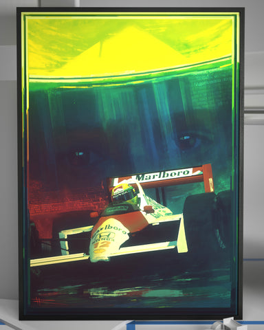 Ayrton Senna McLaren MP4/4 1988 F1 Poster