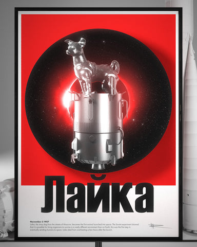 Soviet Laika Poster