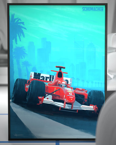 Michael Schumacher Ferrari F2004 Formula 1 Poster